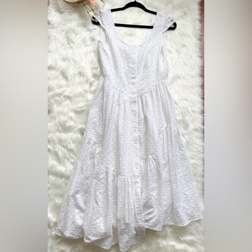 Of Her Own Kind Claudette Dress White Eyelet Small New With Tags — image 2 of 8